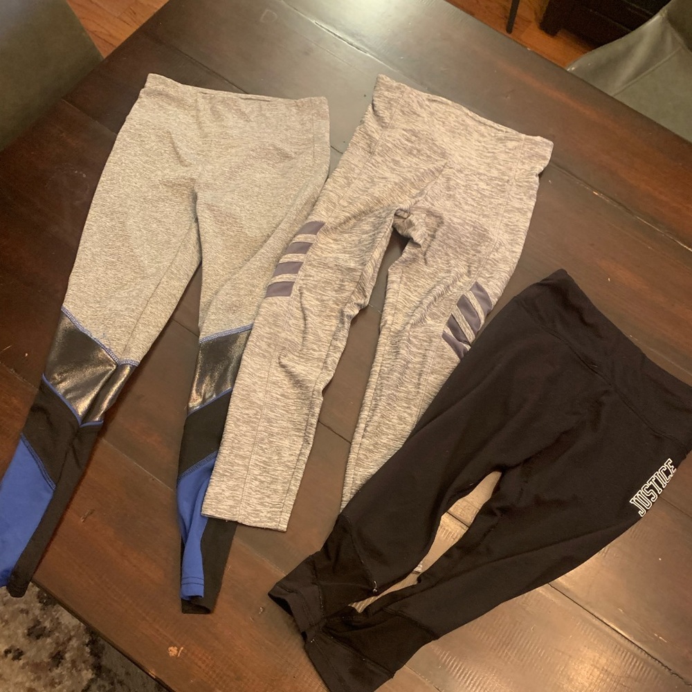 Justice girls size 8 leggings, bundle of 6 plus!